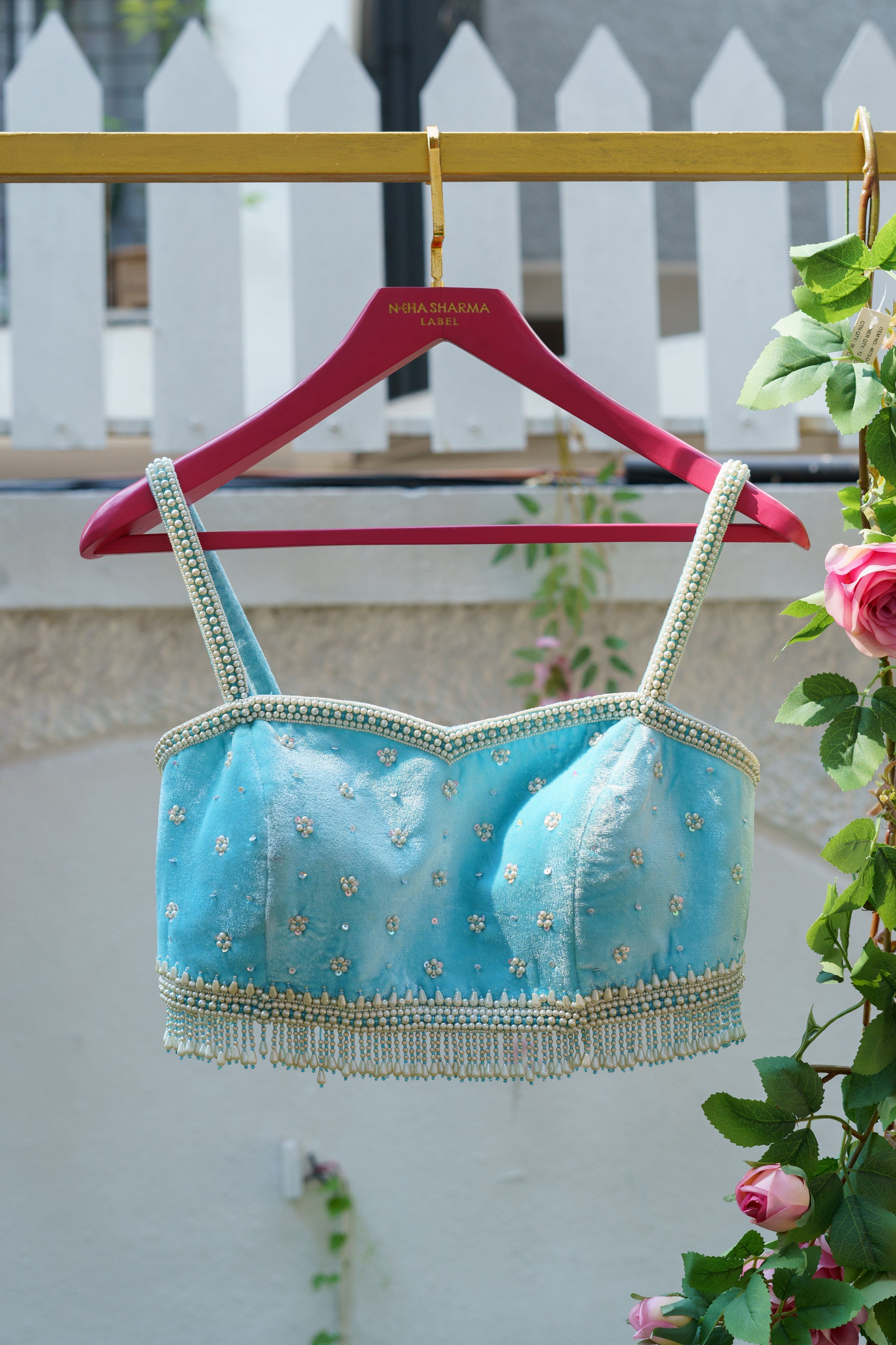 Serene Sky Pearl Blouse